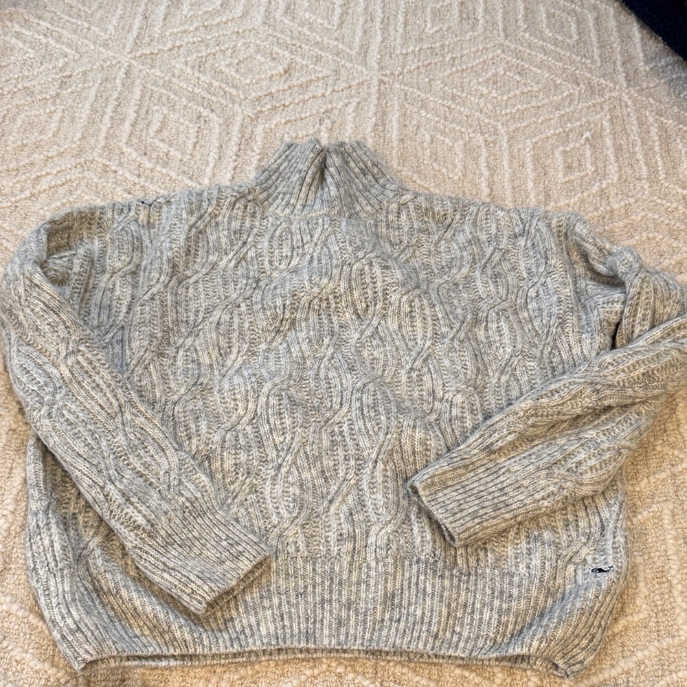 Vineyard Vines Gray Cable Knit Sweater